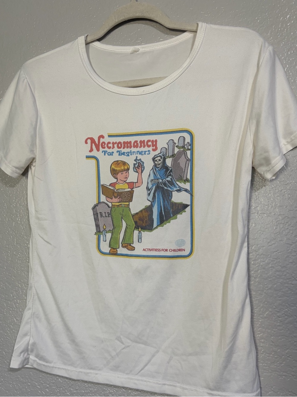 White 'Necromancy For Beginners' Graphic Tee